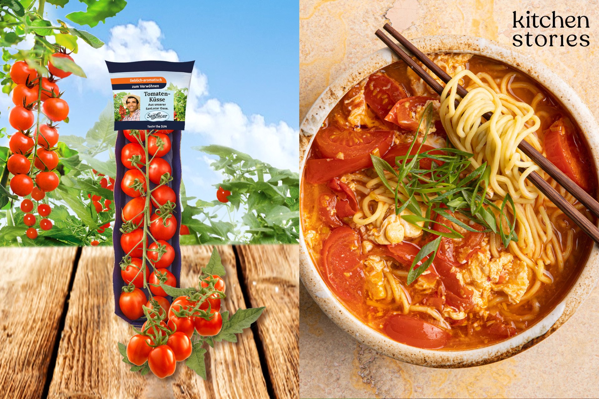 SanLucar *Cook and Win* campaign, encouraging healthy eating with fresh produce and interactive contests.