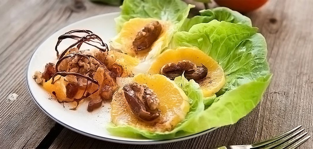 Orange and date salad with walnuts – a fresh, sweet, and nutty dish perfect for a light and healthy meal